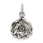 Sterling Silver Antiqued Seashell Charm - Image 4