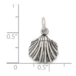 Sterling Silver Antiqued Seashell Charm - Image 3