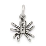 Sterling Silver Antiqued Spider Charm - Image 3