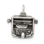 Sterling Silver Antiqued Typewriter Charm - Image 4