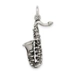 Sterling Silver Antiqued Saxophone Charm - Image 4