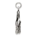Sterling Silver Antiqued Ballet Shoes Charm - Image 2