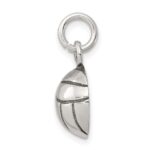 Sterling Silver Antiqued Volleyball Charm - Image 2
