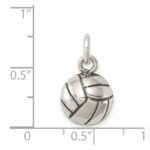 Sterling Silver Antiqued Volleyball Charm - Image 3