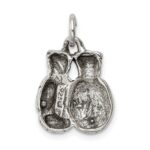 Sterling Silver Antiqued Boxing Gloves Charm - Image 4
