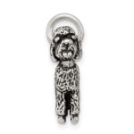 Sterling Silver Antiqued Poodle Charm - Image 2