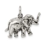 Sterling Silver Antiqued Elephant Charm - Image 3