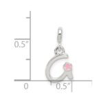 Sterling Silver Letter G with Enamel Pendant - Image 4