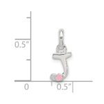 Sterling Silver Letter J with Enamel Pendant - Image 4