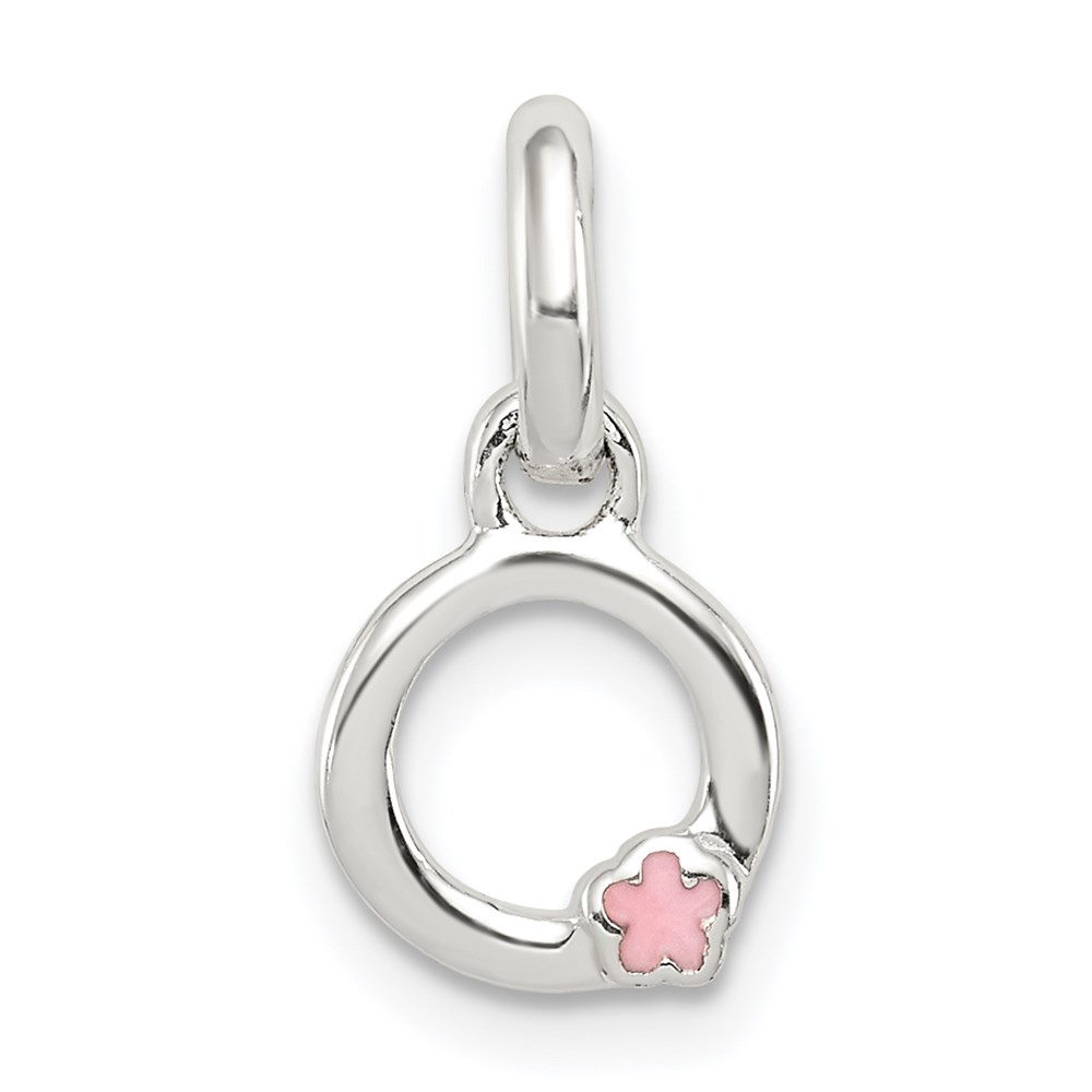 QC7935O.jpg Sterling Silver Letter O with Enamel Pendant - Image 1