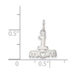 Sterling Silver Polished #1 MOM Charm - Image 4