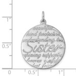 Sterling Silver Rhodium-plated Sister Pendant - Image 4