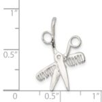 Sterling Silver Comb & Scissors Charm - Image 3