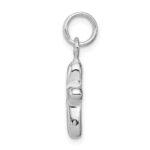 Sterling Silver Polished Cross Charm - Image 2