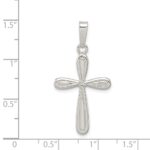 Sterling Silver Polished Latin Cross Pendant - Image 3