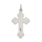 Sterling Silver Antiqued, Textured and Brushed Latin Cross Pendant - Image 4