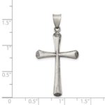 Sterling Silver Antiqued and Brushed Latin Cross Pendant - Image 3