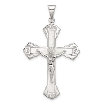 Sterling Silver Polished Crucifix Pendant