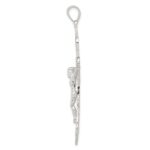 Sterling Silver Polished Crucifix Pendant - Image 2