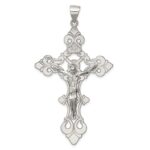 Sterling Silver Polished Large INRI Crucifix Pendant