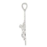 Sterling Silver Polished Crucifix Pendant - Image 2