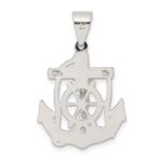 Sterling Silver Polished Mini Mariner INRI Crucifix Pendant - Image 4