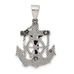 Sterling Silver Antiqued Mini Mariner INRI Crucifix Pendant - Image 4
