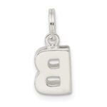 Sterling Silver Letter B Initial Charm - Image 4