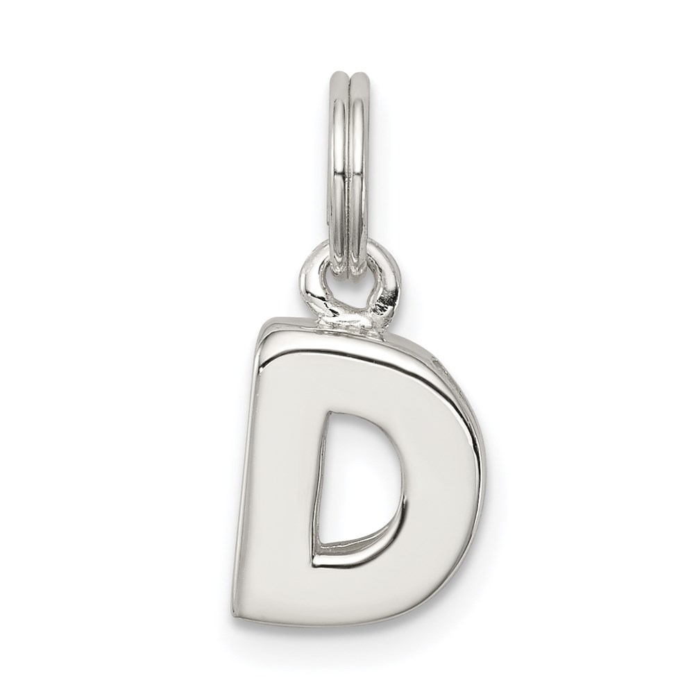 QC8460D.jpg Sterling Silver Letter D Initial Charm - Image 1