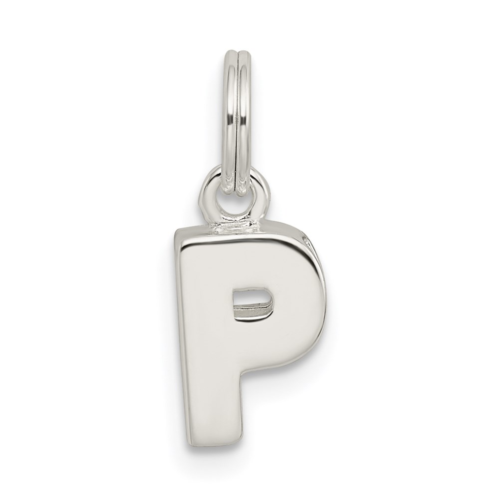 QC8460P.jpg Sterling Silver Letter P Initial Charm - Image 1