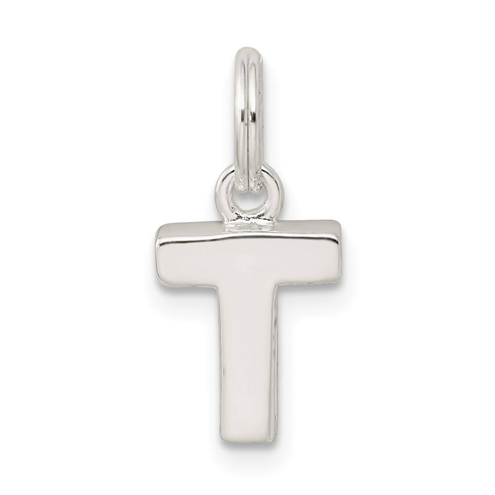 QC8460T.jpg Sterling Silver Letter T Initial Charm - Image 1