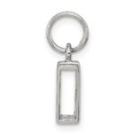 Sterling Silver Letter W Initial Charm - Image 2