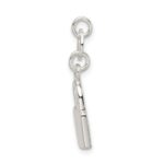 Sterling Silver Polished Lock & Key Charm - Image 2