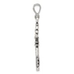 Sterling Silver Antiqued & Textured Key Pendant - Image 2