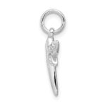 Sterling Silver Rhodium-plated CZ Dragonfly Pendant - Image 2