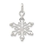 Sterling Silver Polished Snowflake Pendant