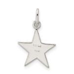 Sterling Silver Polished Enamel American Flag Star Pendant - Image 4