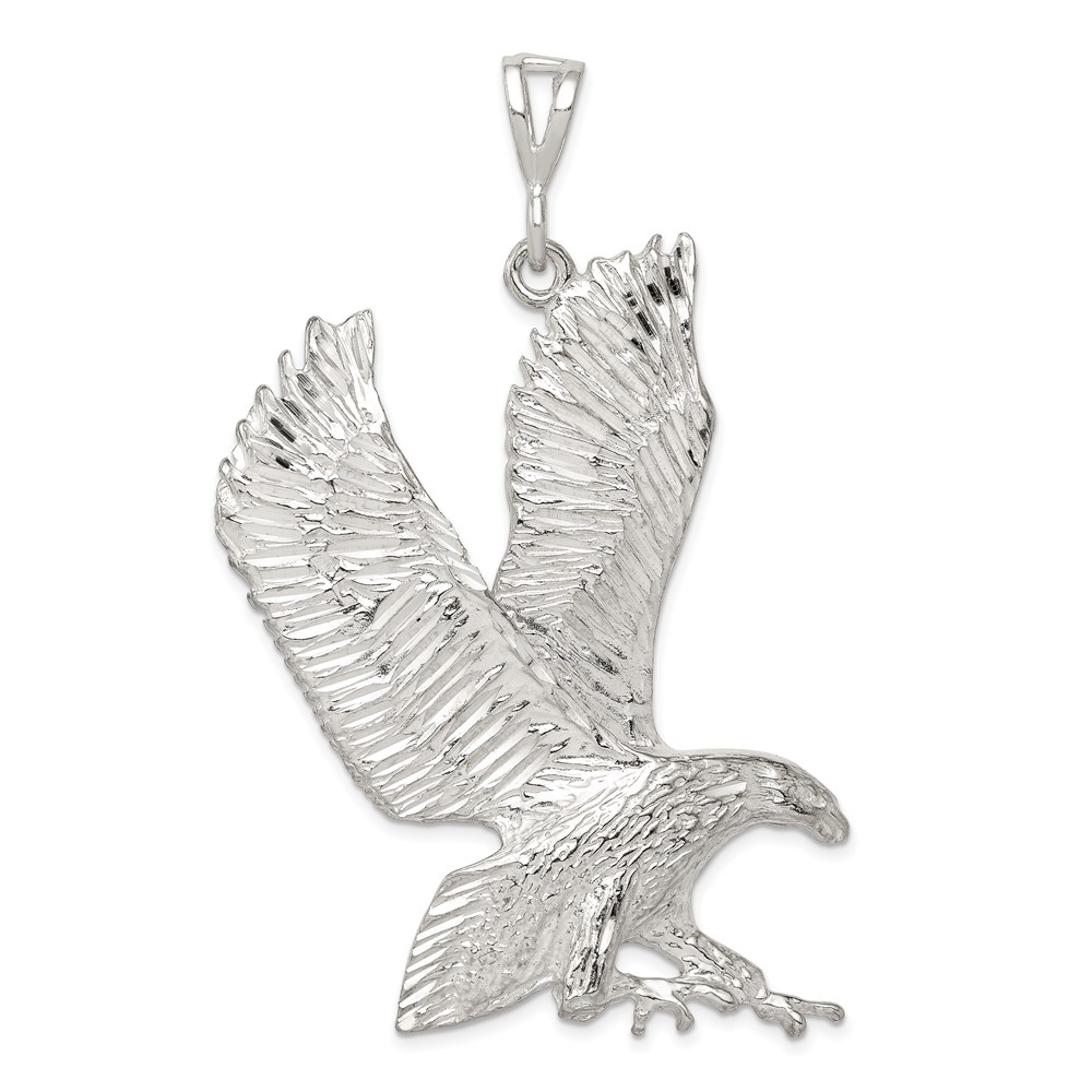 QC864.jpg Sterling Silver Eagle Charm - Image 1