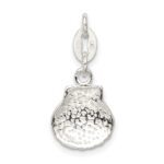 Sterling Silver Polished & Satin Seashell Charm - Image 4