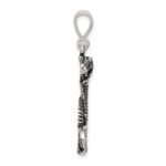Sterling Silver Antiqued Snake Pendant - Image 2