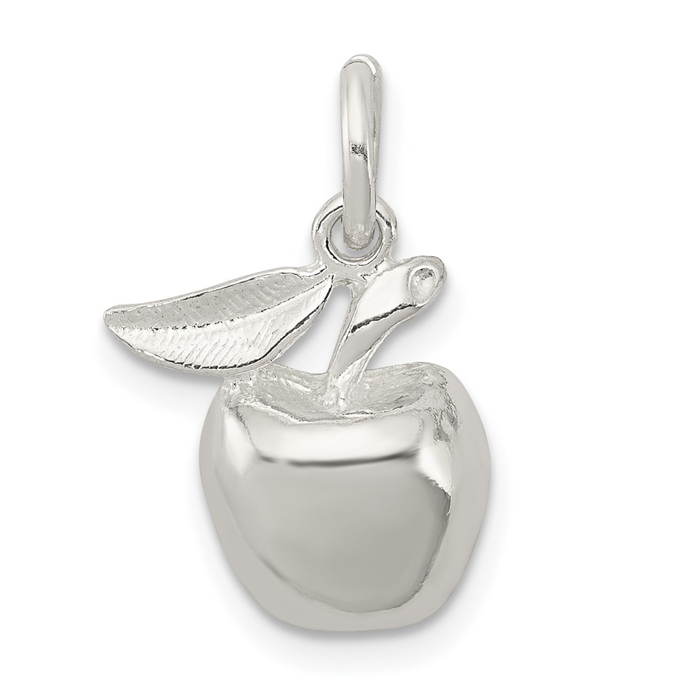 QC8783.jpg Sterling Silver Polished Apple Pendant - Image 1
