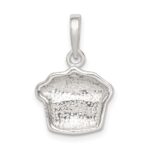 Sterling Silver Polished Enamel Cupcake Child Pendant - Image 4