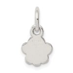 Sterling Silver Polished and Textured Paw Print Charm - Image 4