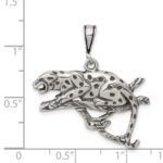 Sterling Silver Antiqued & Textured Leopard on Branch Pendant - Image 3