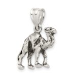 Sterling Silver Antiqued 3-D Camel Reversible Pendant - Image 5