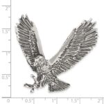 Sterling Silver Antiqued & Textured Eagle Chain Slide - Image 3