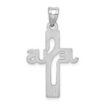 Sterling Silver Rhodium-plated Jesus Cross Small Pendant - Image 3