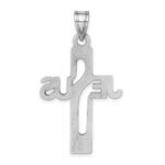 Sterling Silver Rhodium-plated Jesus Cross Extra Large Pendant - Image 3