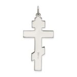 Sterling Silver Polished Eastern Orthodox Cross Pendant - Image 3