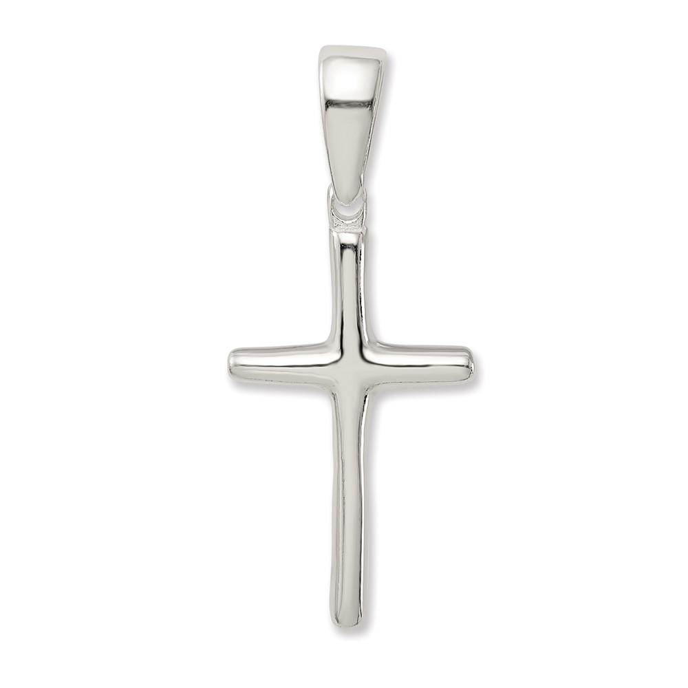 QC9058.jpg Sterling Silver Polished Cross Pendant - Image 1
